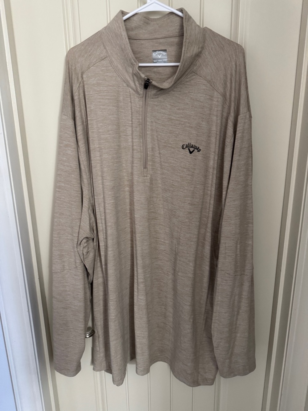 Callaway Tan Heather Half-Zip Pullover